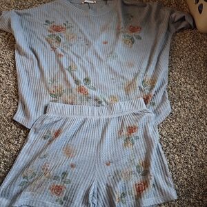 Floral Blue Loungewear Set